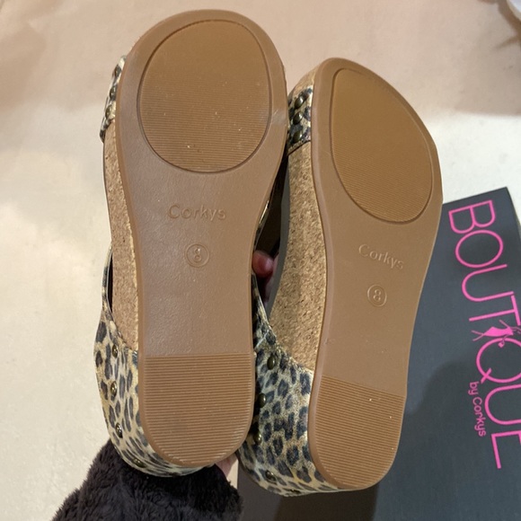 Corkys Case Closed Wedges in GOLD WASH METALLIC